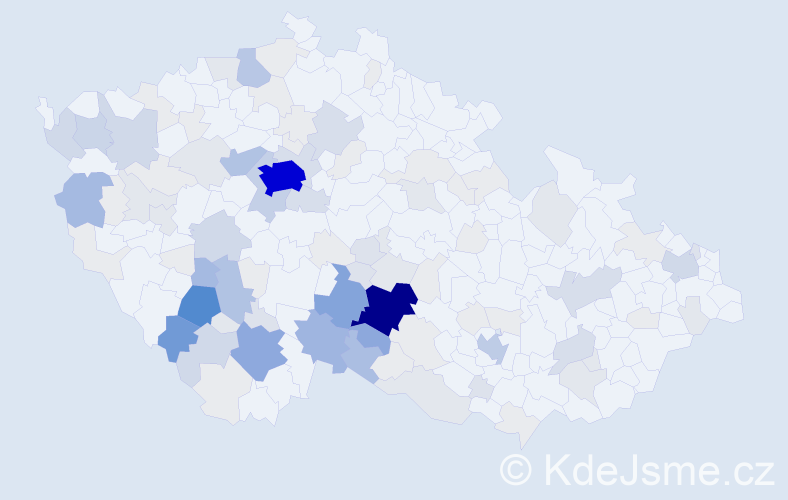 Příjmení: 'Rod', počet výskytů 470 v celé ČR