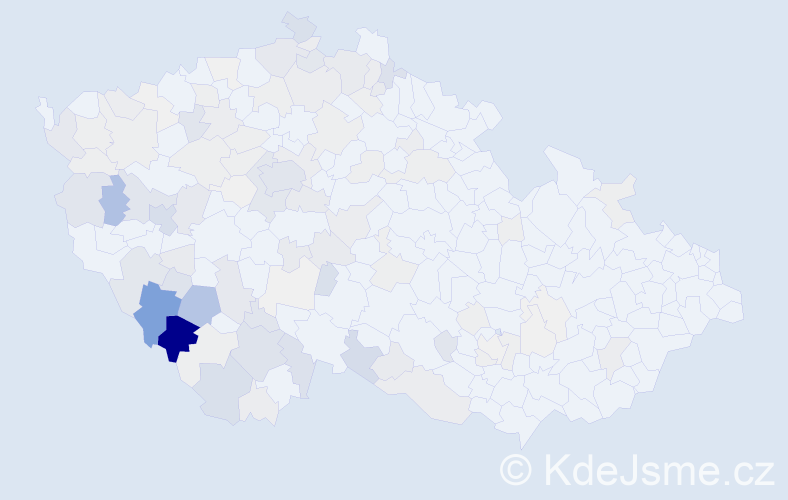 Příjmení: 'Voldřich', počet výskytů 480 v celé ČR