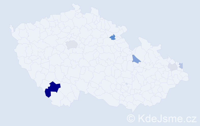 Příjmení: 'Mančušková', počet výskytů 11 v celé ČR