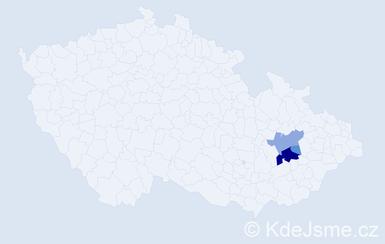 Příjmení: 'Sohlich', počet výskytů 19 v celé ČR