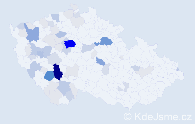 Příjmení: 'Zborník', počet výskytů 198 v celé ČR