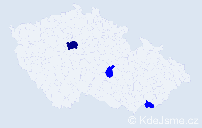 Příjmení: 'Malešák', počet výskytů 4 v celé ČR