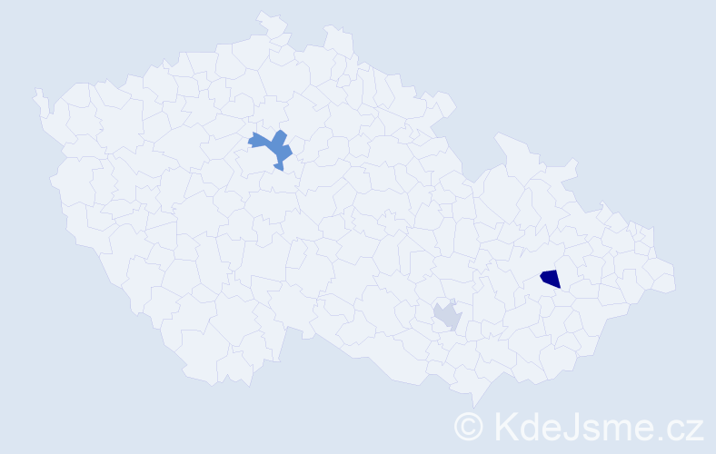 Příjmení: 'Mavrogeni', počet výskytů 4 v celé ČR