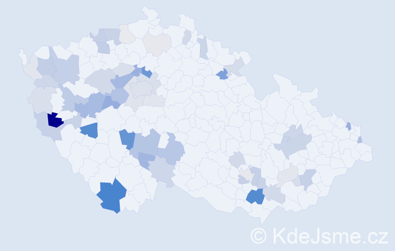Příjmení: 'Zvonař', počet výskytů 176 v celé ČR