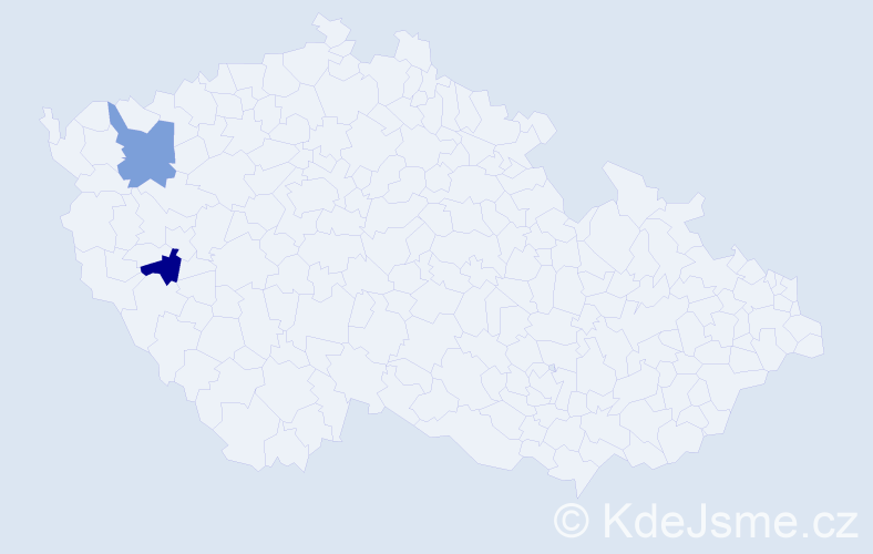 Příjmení: 'Hackbarth', počet výskytů 2 v celé ČR