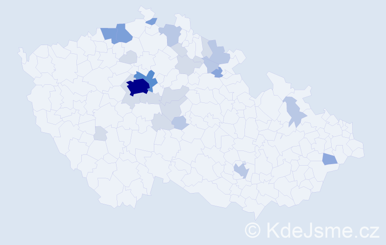 Příjmení: 'Kalfusová', počet výskytů 71 v celé ČR