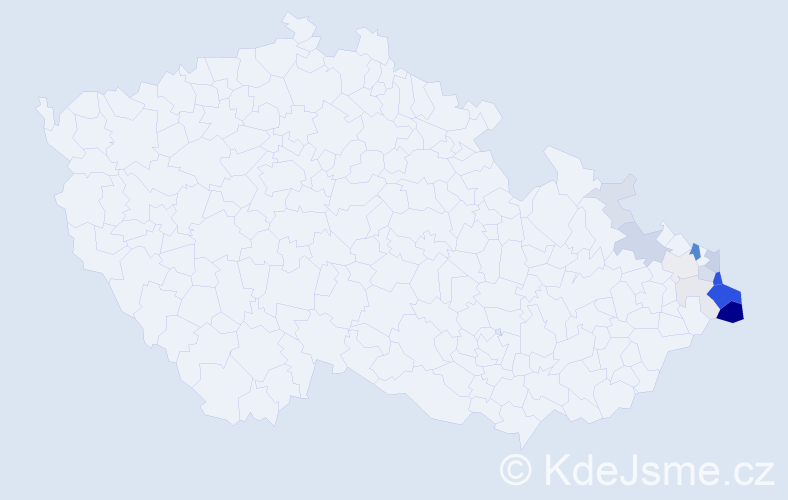 Příjmení: 'Widenka', počet výskytů 54 v celé ČR