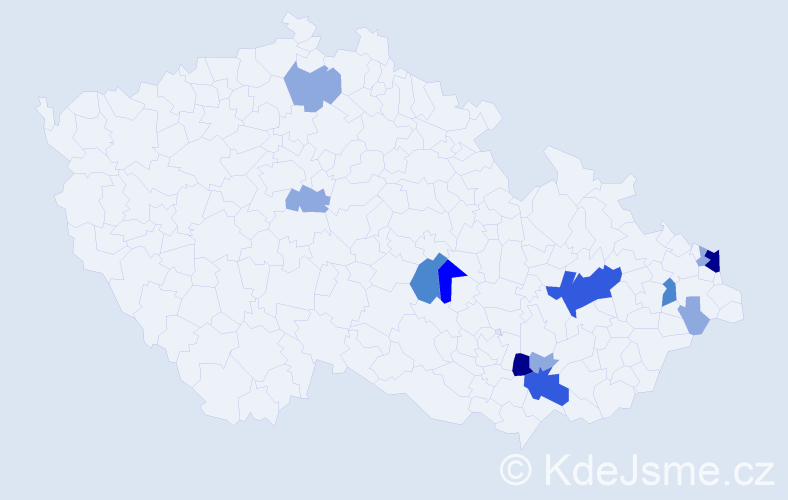 Příjmení: 'Bartalosová', počet výskytů 29 v celé ČR