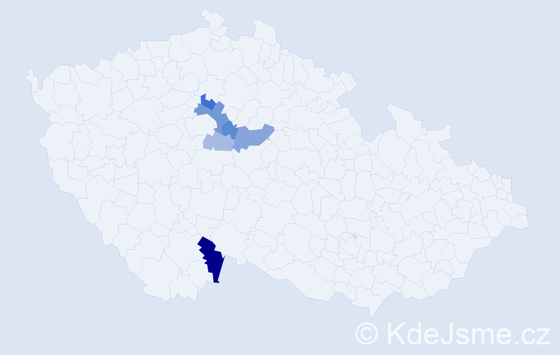 Příjmení: 'Masluková', počet výskytů 12 v celé ČR