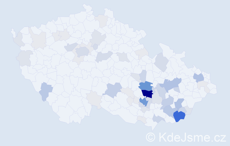 Příjmení: 'Hasoň', počet výskytů 234 v celé ČR