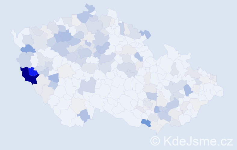 Příjmení: 'Ledvina', počet výskytů 566 v celé ČR