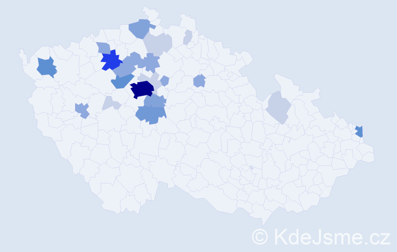 Příjmení: 'Termer', počet výskytů 64 v celé ČR