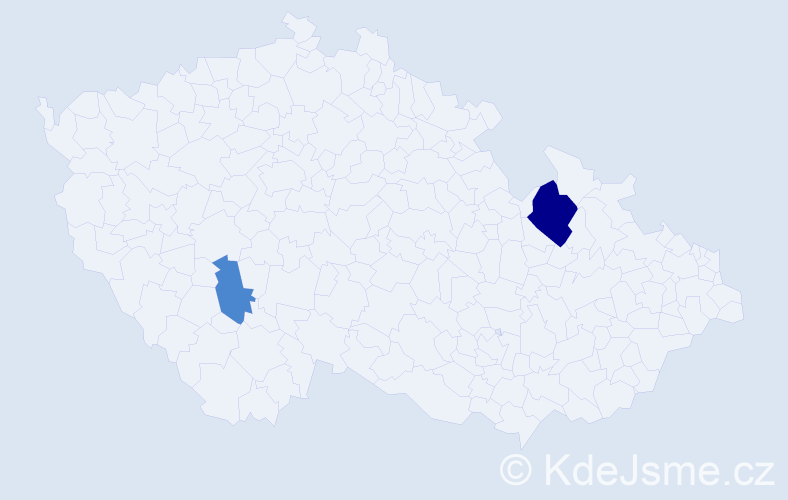 Příjmení: 'Predajňa', počet výskytů 6 v celé ČR