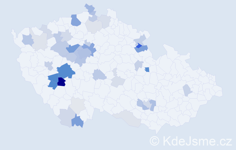 Příjmení: 'Urešová', počet výskytů 131 v celé ČR