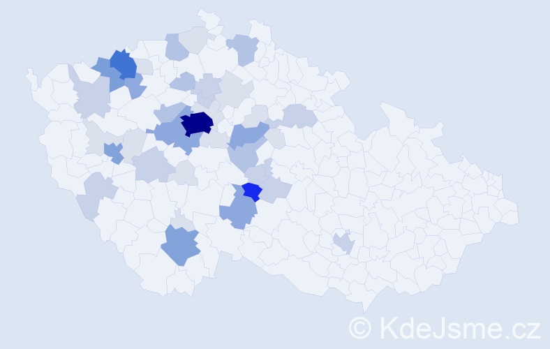Příjmení: 'Buňatová', počet výskytů 141 v celé ČR