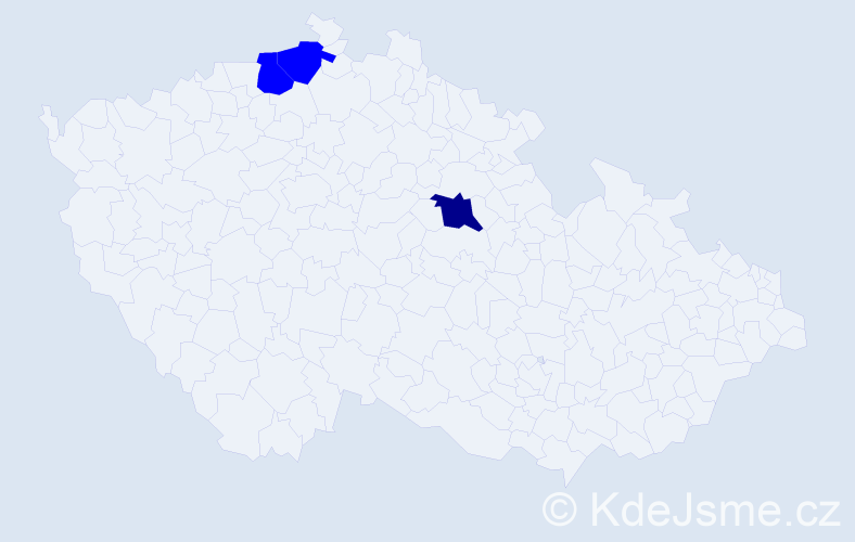 Příjmení: 'Sbai', počet výskytů 4 v celé ČR