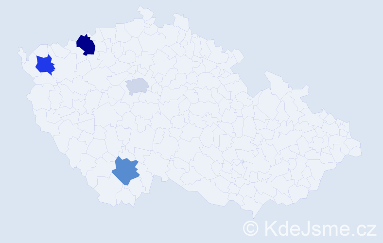 Příjmení: 'Valevská', počet výskytů 9 v celé ČR