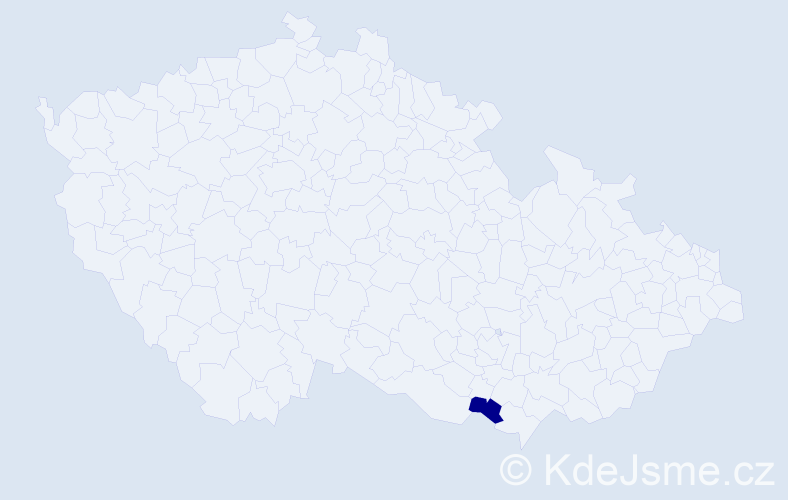 Příjmení: 'Domená', počet výskytů 1 v celé ČR