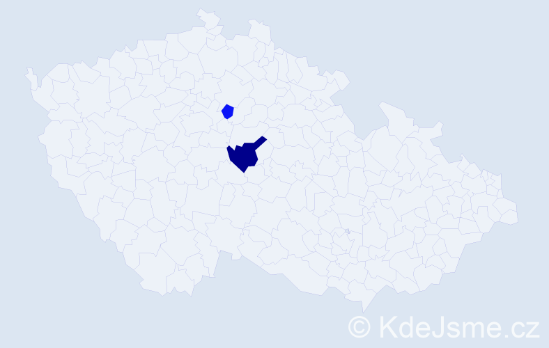 Příjmení: 'Kőrbl', počet výskytů 4 v celé ČR