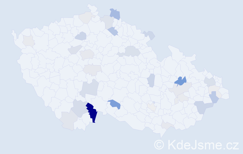 Příjmení: 'Činčura', počet výskytů 93 v celé ČR