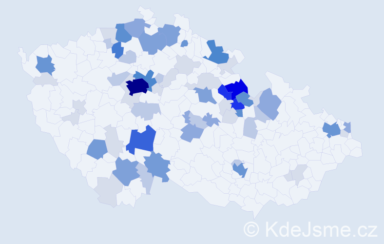 Příjmení: 'Barvínková', počet výskytů 238 v celé ČR