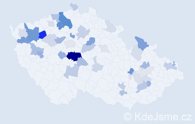 Příjmení: 'Sárközi', počet výskytů 116 v celé ČR