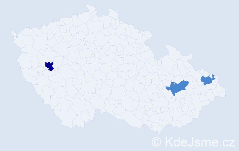 Příjmení: 'Kuhajdová', počet výskytů 6 v celé ČR