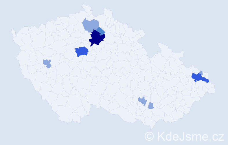 Příjmení: 'Döményová', počet výskytů 24 v celé ČR