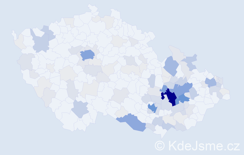 Příjmení: 'Páleníková', počet výskytů 411 v celé ČR
