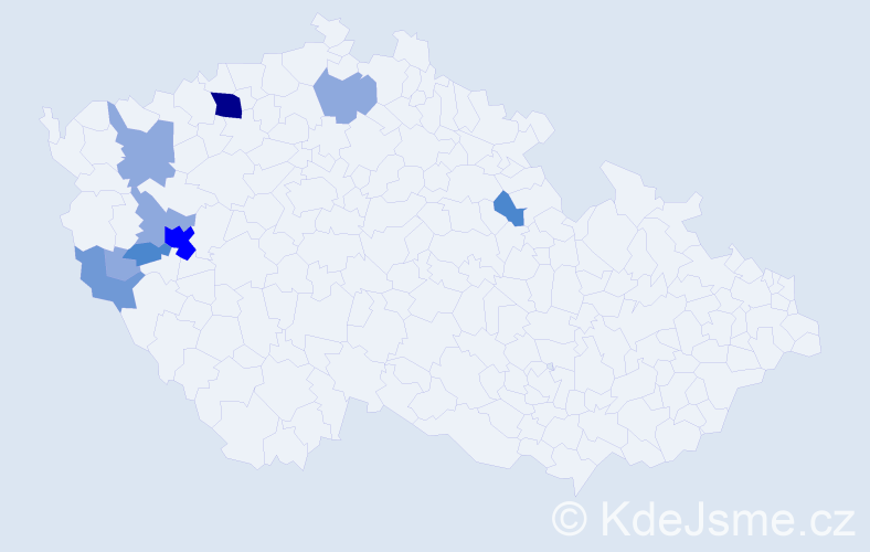 Příjmení: 'Säckl', počet výskytů 22 v celé ČR