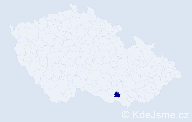 Příjmení: 'Hrdlicka', počet výskytů 1 v celé ČR