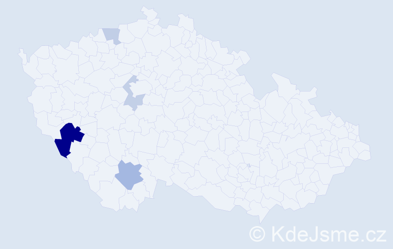 Příjmení: 'Kiesenbauer', počet výskytů 10 v celé ČR