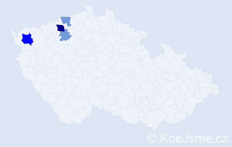 Příjmení: 'Džuban', počet výskytů 12 v celé ČR