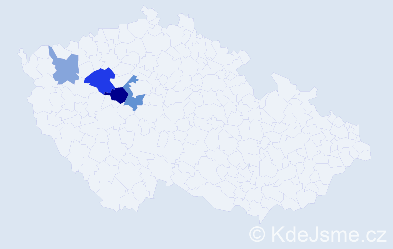 Příjmení: 'Losonczi', počet výskytů 8 v celé ČR