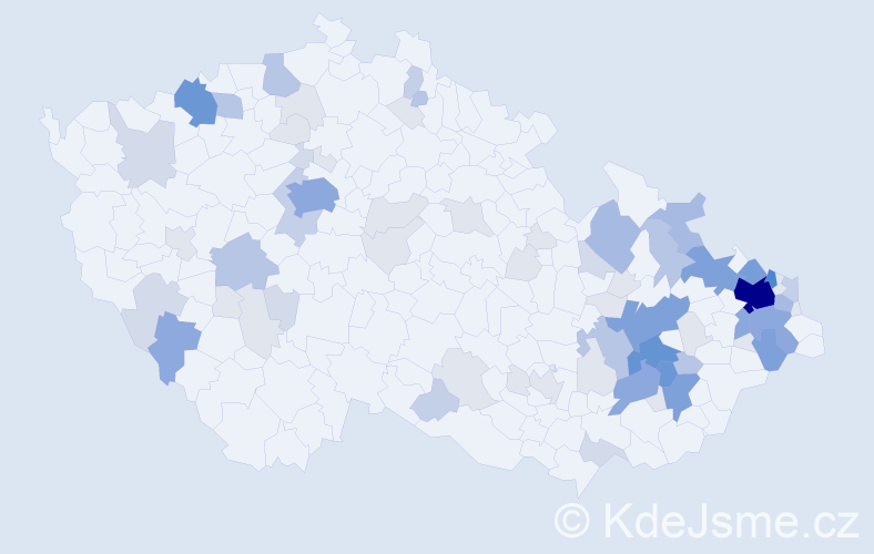 Příjmení: 'Masná', počet výskytů 258 v celé ČR