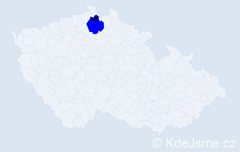 Příjmení: 'Tavoda', počet výskytů 3 v celé ČR