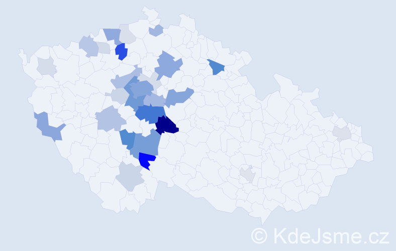 Příjmení: 'Ctibor', počet výskytů 111 v celé ČR