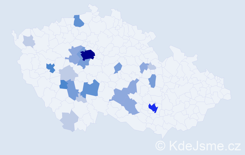 Příjmení: 'Marušová', počet výskytů 64 v celé ČR