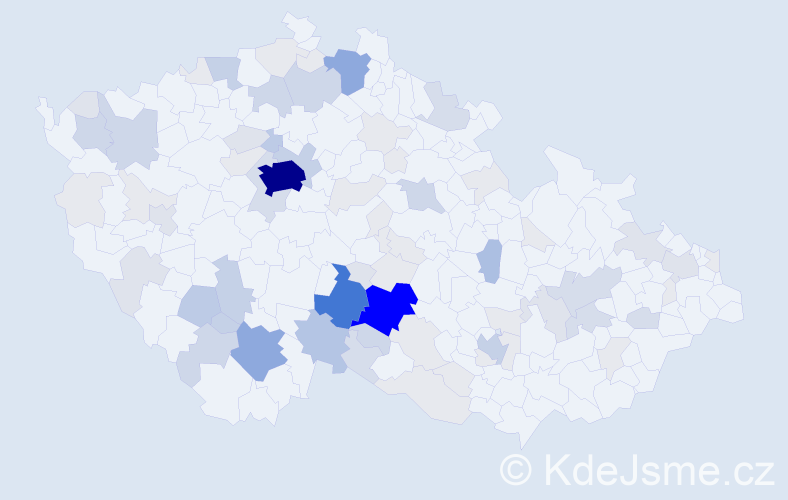 Příjmení: 'Hávová', počet výskytů 293 v celé ČR