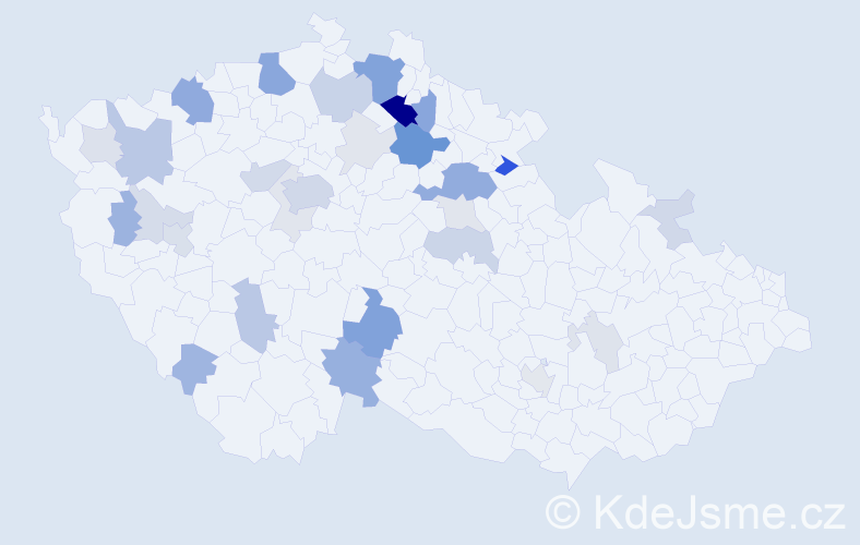 Příjmení: 'Charousek', počet výskytů 96 v celé ČR