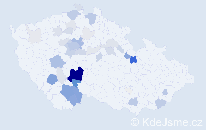 Příjmení: 'Bartáčková', počet výskytů 168 v celé ČR