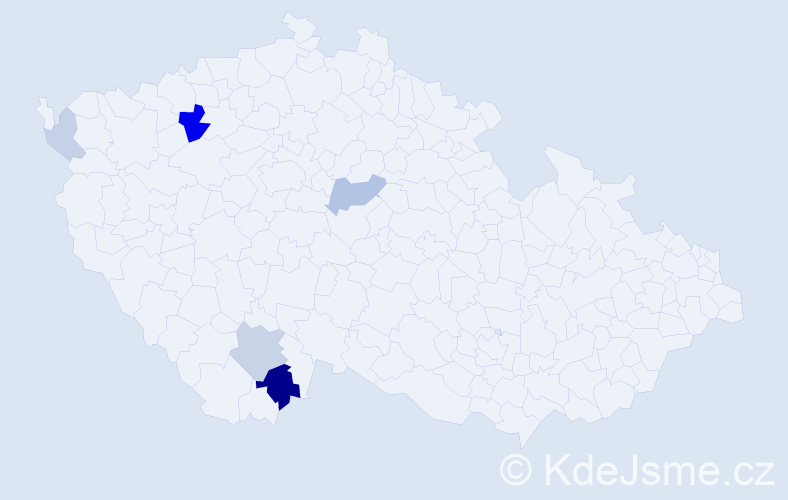 Příjmení: 'Farkotová', počet výskytů 14 v celé ČR