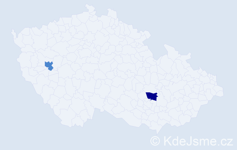 Příjmení: 'Zucková', počet výskytů 4 v celé ČR