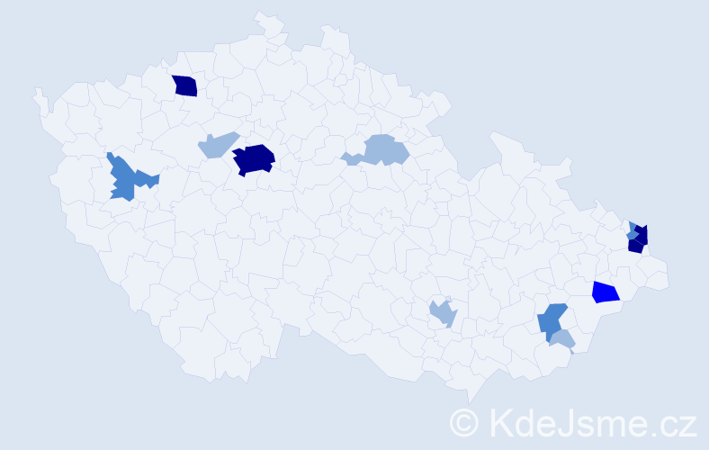 Příjmení: 'Piotrowská', počet výskytů 29 v celé ČR
