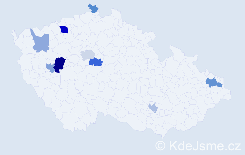 Příjmení: 'Najdenov', počet výskytů 25 v celé ČR