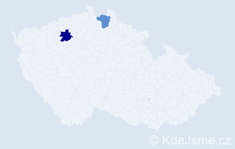 Příjmení: 'Szalmová', počet výskytů 2 v celé ČR
