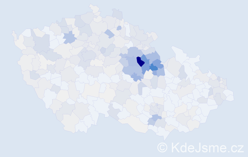 Příjmení: 'Kaplanová', počet výskytů 1292 v celé ČR