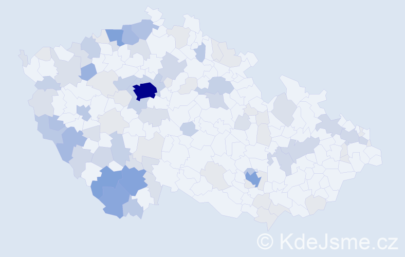Příjmení: 'Hálek', počet výskytů 271 v celé ČR