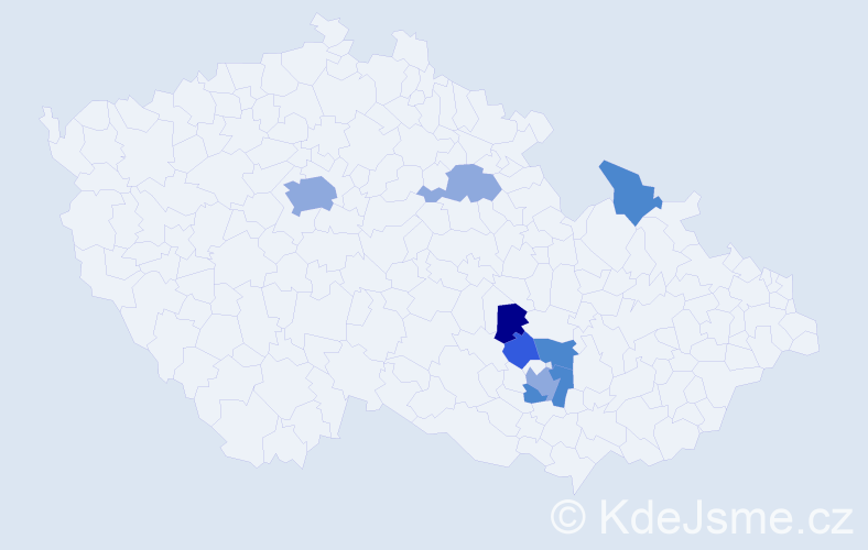 Příjmení: 'Visingr', počet výskytů 17 v celé ČR