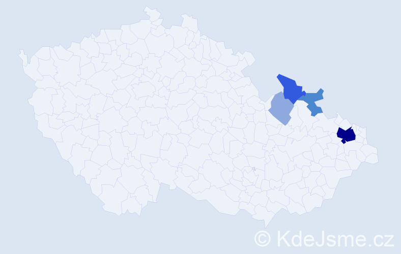 Příjmení: 'Akritidu', počet výskytů 11 v celé ČR